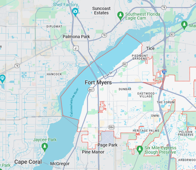 Fort Myers map