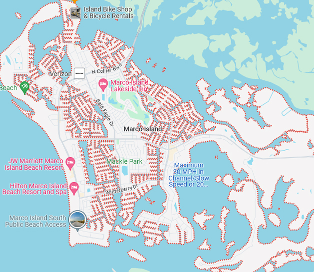 Marco island map