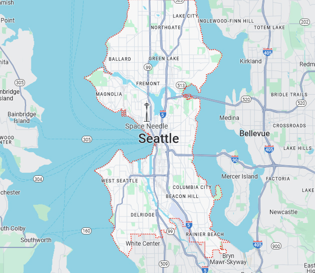 Seattle Washington map