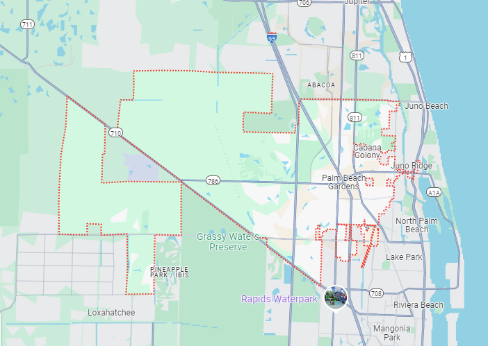 palm beach gardens map