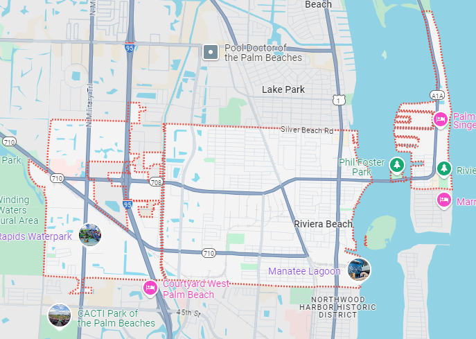 riviera beach map